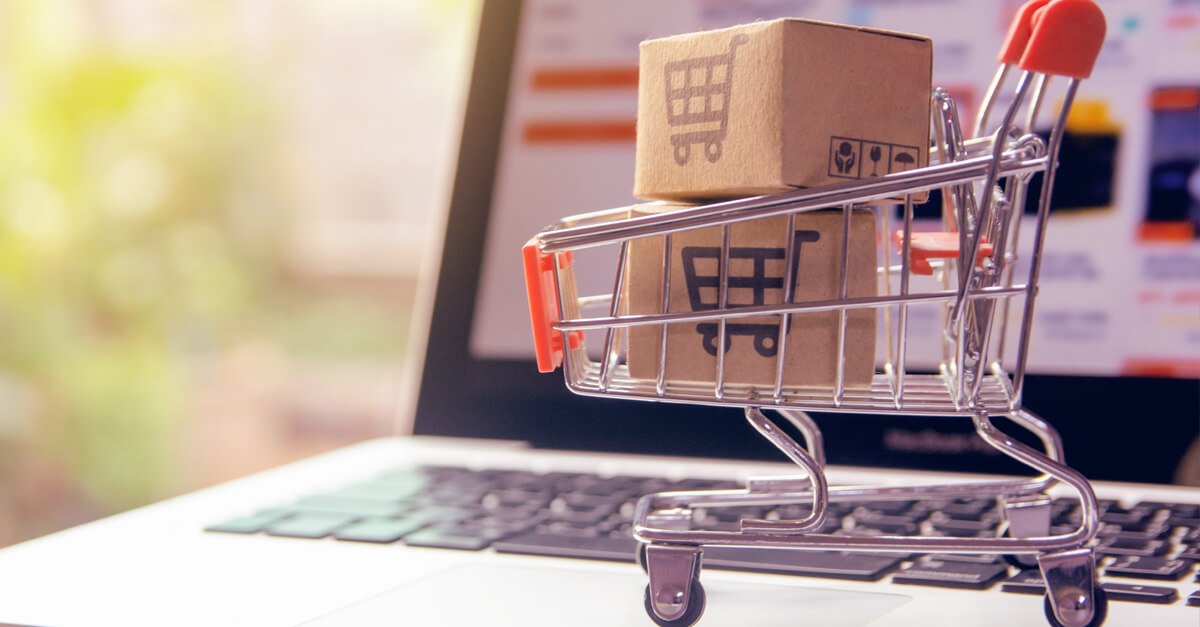 A trolly on a laptop