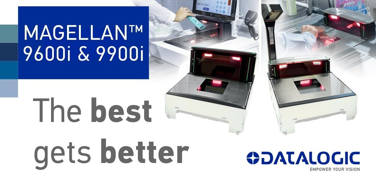 A Datalogic Magellan scanner banner