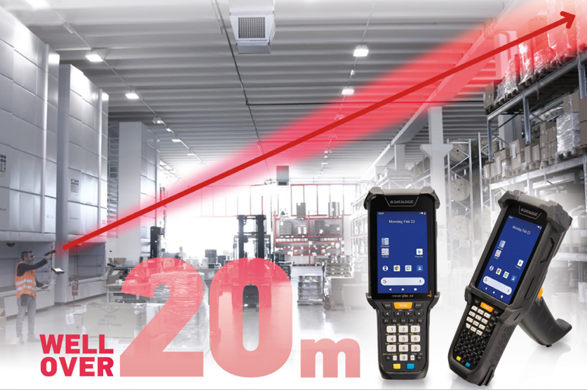 Graphic with extra long range scanner from Datalogic
