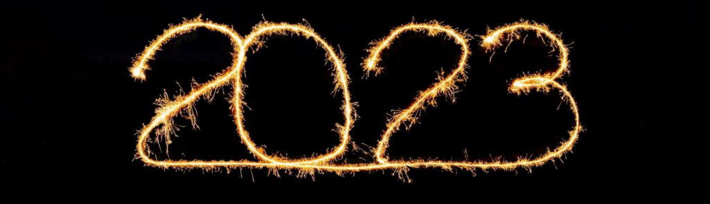 The numbers 2023 in fireworks