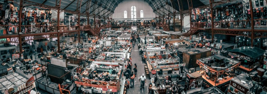 A massive warehouse floor
