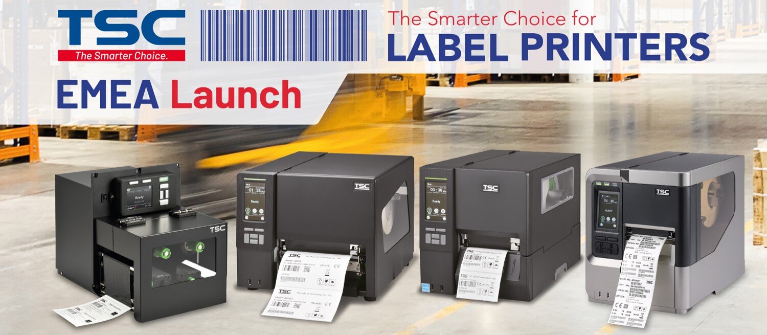 A banner showing TSC Printronix Printers and the words 'The smarter choice for label printers'