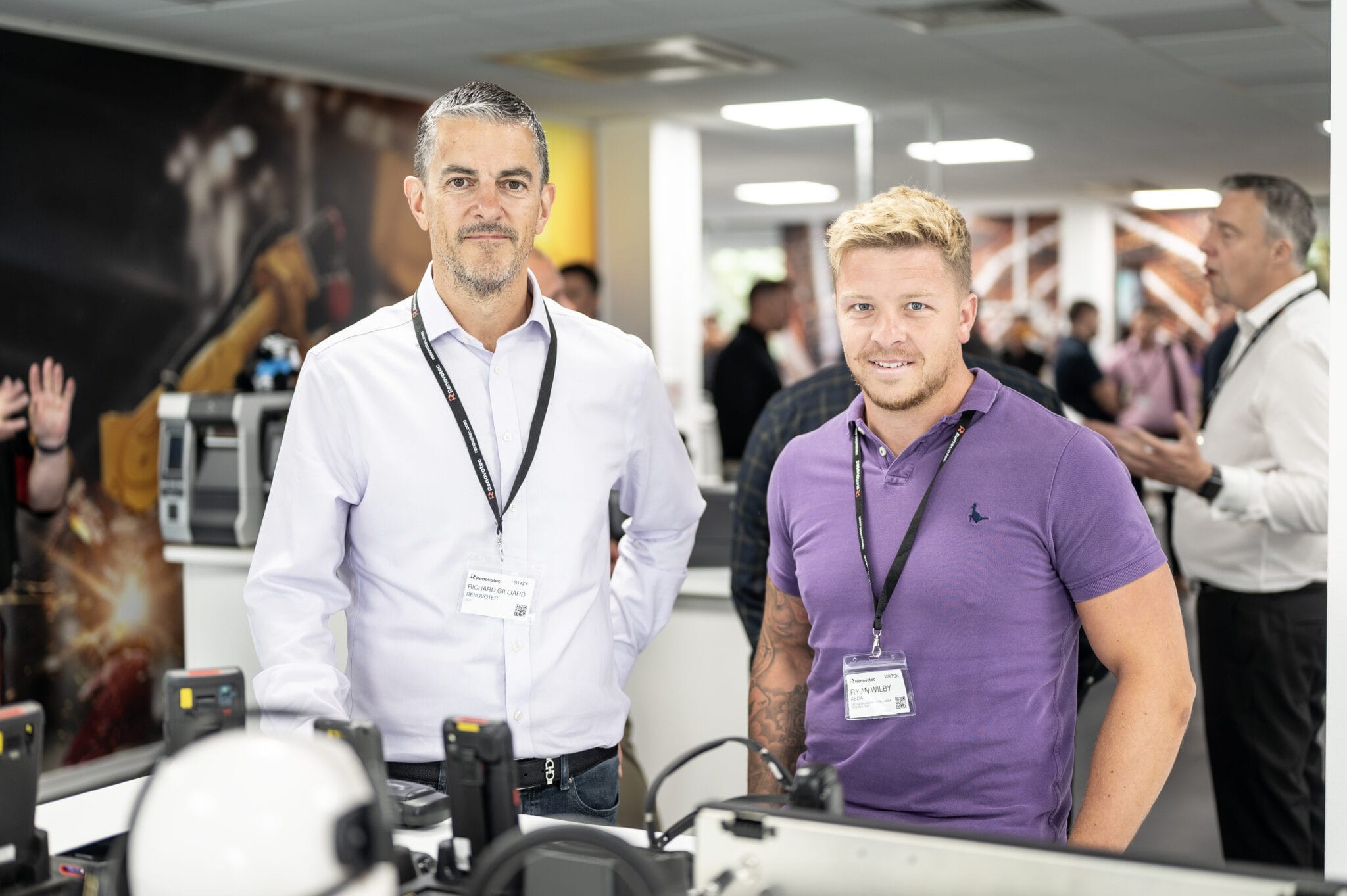 Two Renovotec workers in the Renovotec Innovation Centre