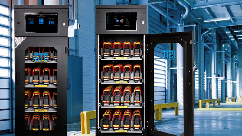 A charging bank for mobile computers