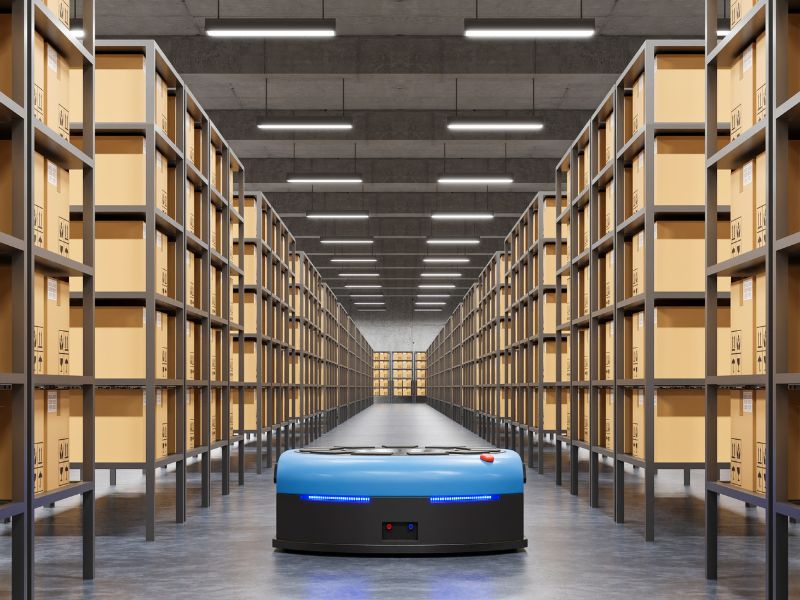 Robot in a warehouse