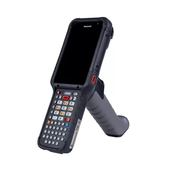 Side-facing view of a Honeywell handheld barcode scanner